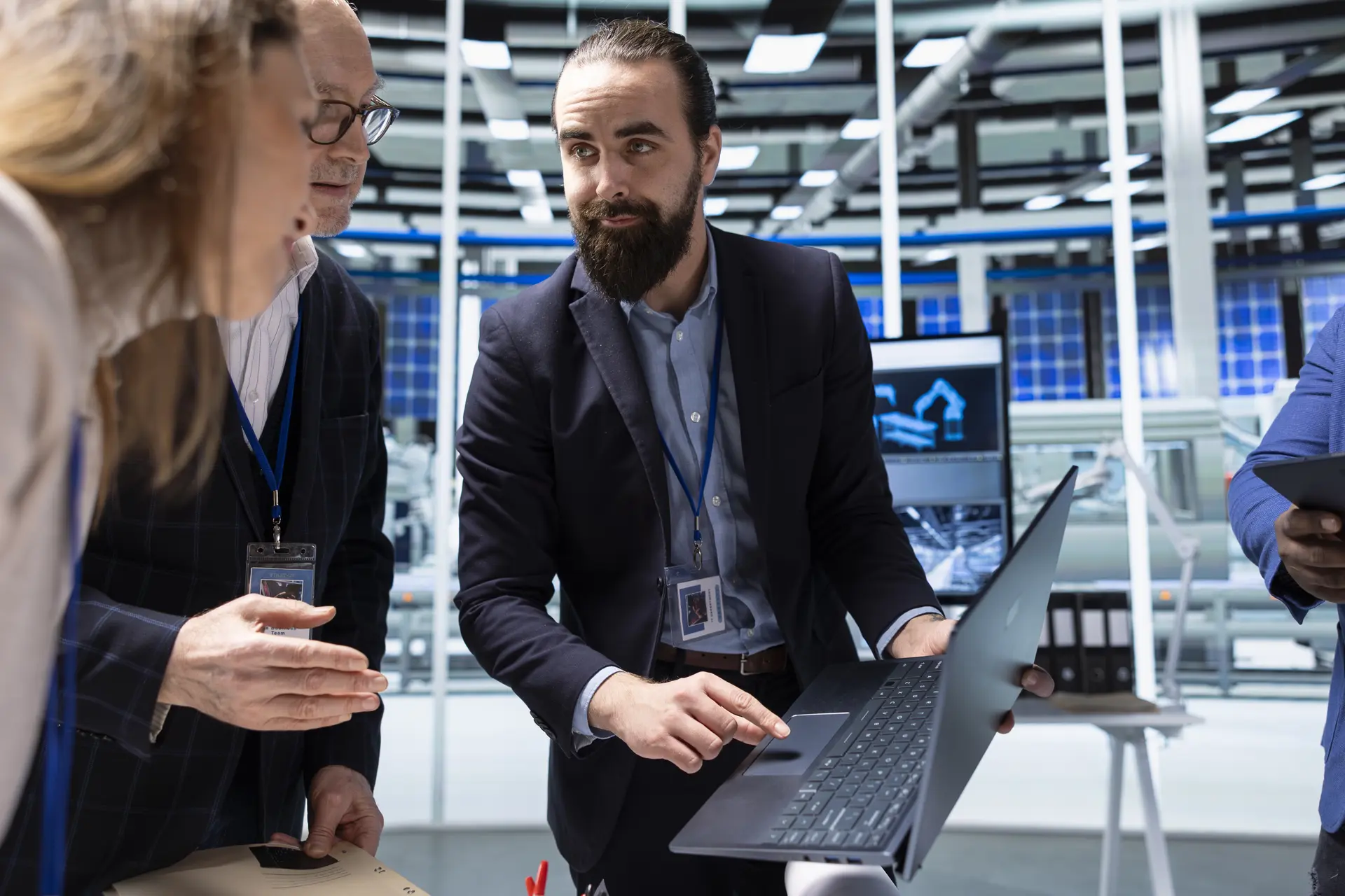 Operations team coordinating an automated business workflow